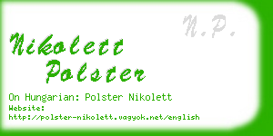 nikolett polster business card